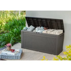 Keter Kussenbox Comfy - Kunststof - Antraciet - 270L - 116,7x44,7x57cm