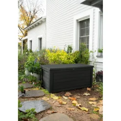 Keter Kussenbox Northwood - Houtlook - Antraciet - 630L - 155,4x73x69,3cm