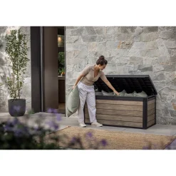 Keter Kussenbox Signature Ashwood - Houtlook - 570L - 151,7x72,5x70cm