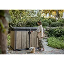 Keter Kussenbox Signature Ashwood - Houtlook - Grijs - 2020L - 190x109x132cm