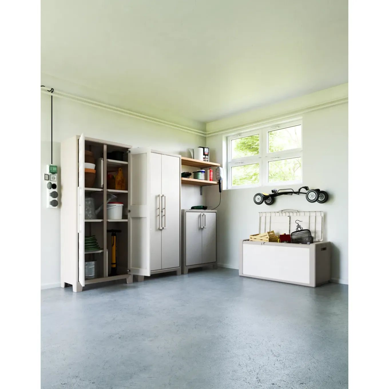 Keter lage kast Gulliver zand beige