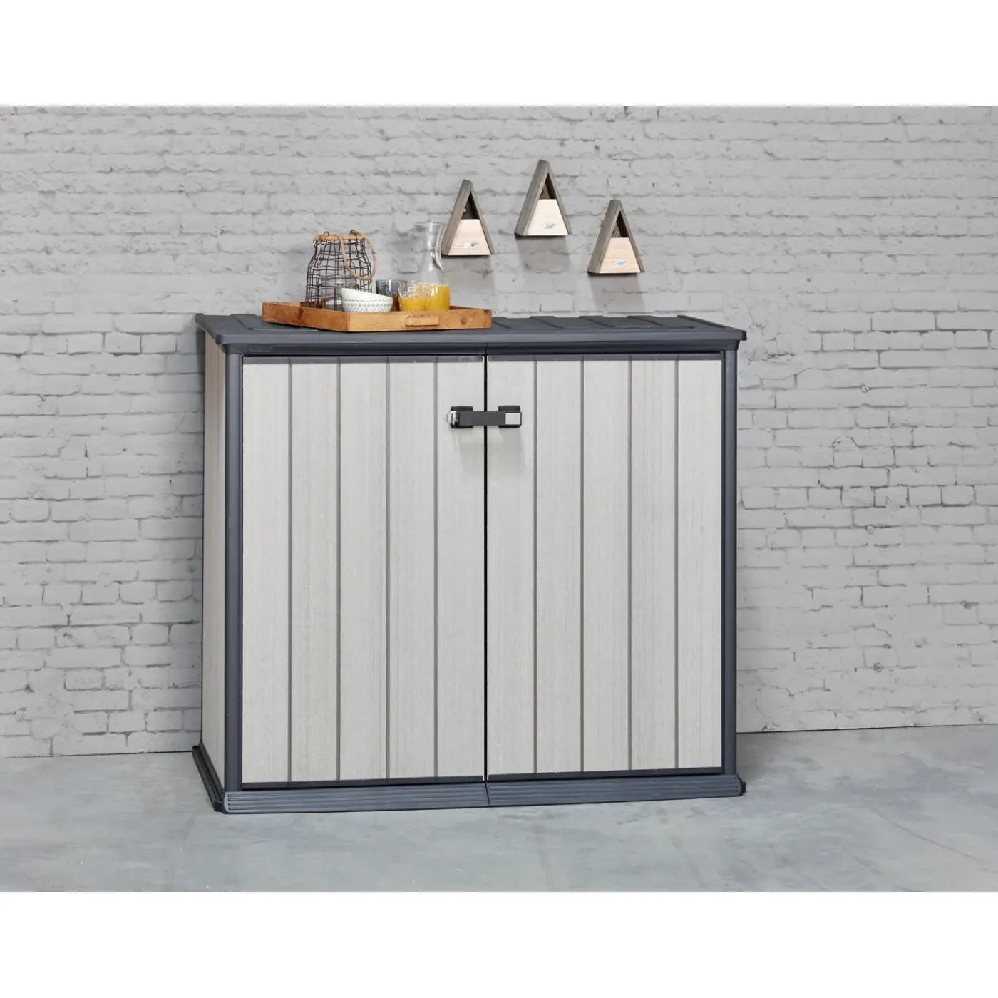 Keter opbergkast Patio Store - Kunststof - Grijs - 1000L