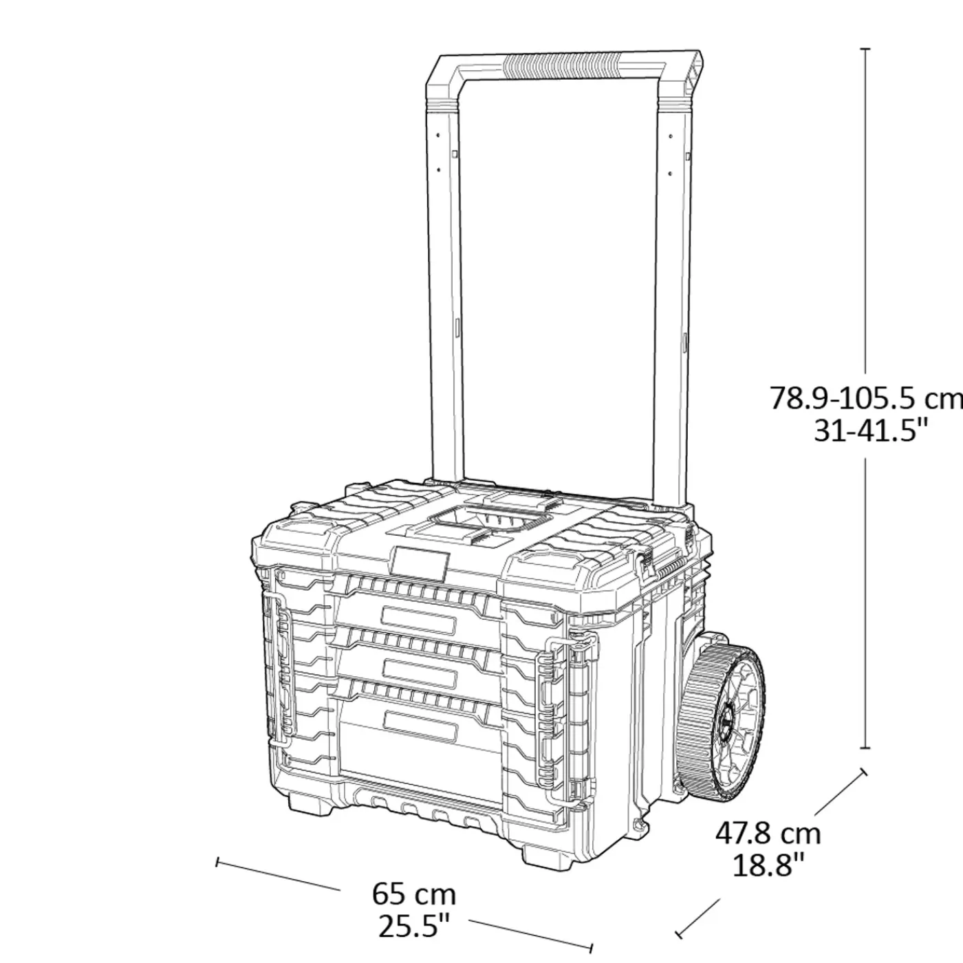 Keter Pro Gear XL 3 Drawers Cart