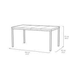 Keter Signature Porto Tafel - 160x95x75cm - Ashwood