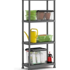 Keter Stellingkast - 135x60x30cm - Draagkracht 20kg - Zwart