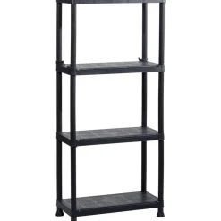 Keter Stellingkast - 135x60x30cm - Draagkracht 20kg - Zwart