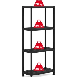 Keter Stellingkast - 135x60x30cm - Draagkracht 20kg - Zwart