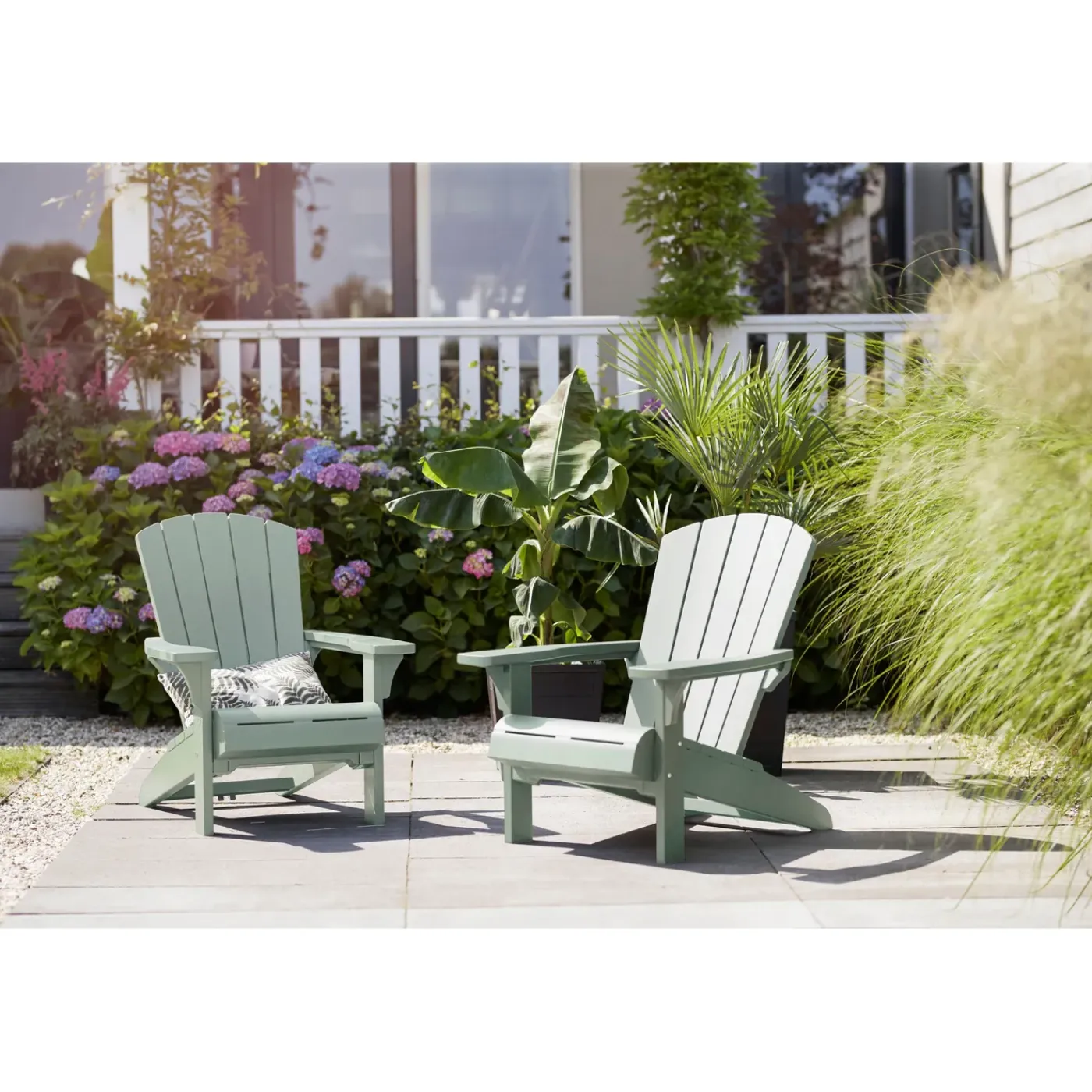Keter Troy Adirondack Tuinstoel - 2 stuks - 81x93x96,5cm - Groen