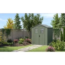 Keter - Tuinhuis Darwin 66 - Kunststof - Groen - 190x183x221cm - 3,48m²