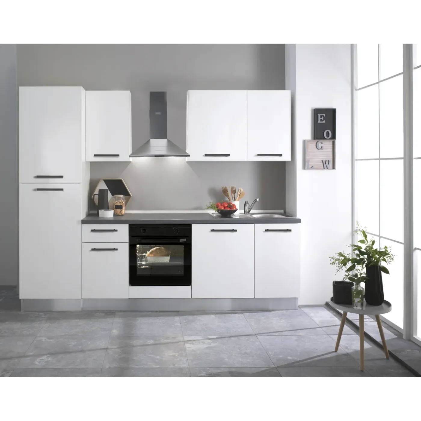 Overig Keukenblok Giorgia 270cm mat wit | inclusief apparatuur