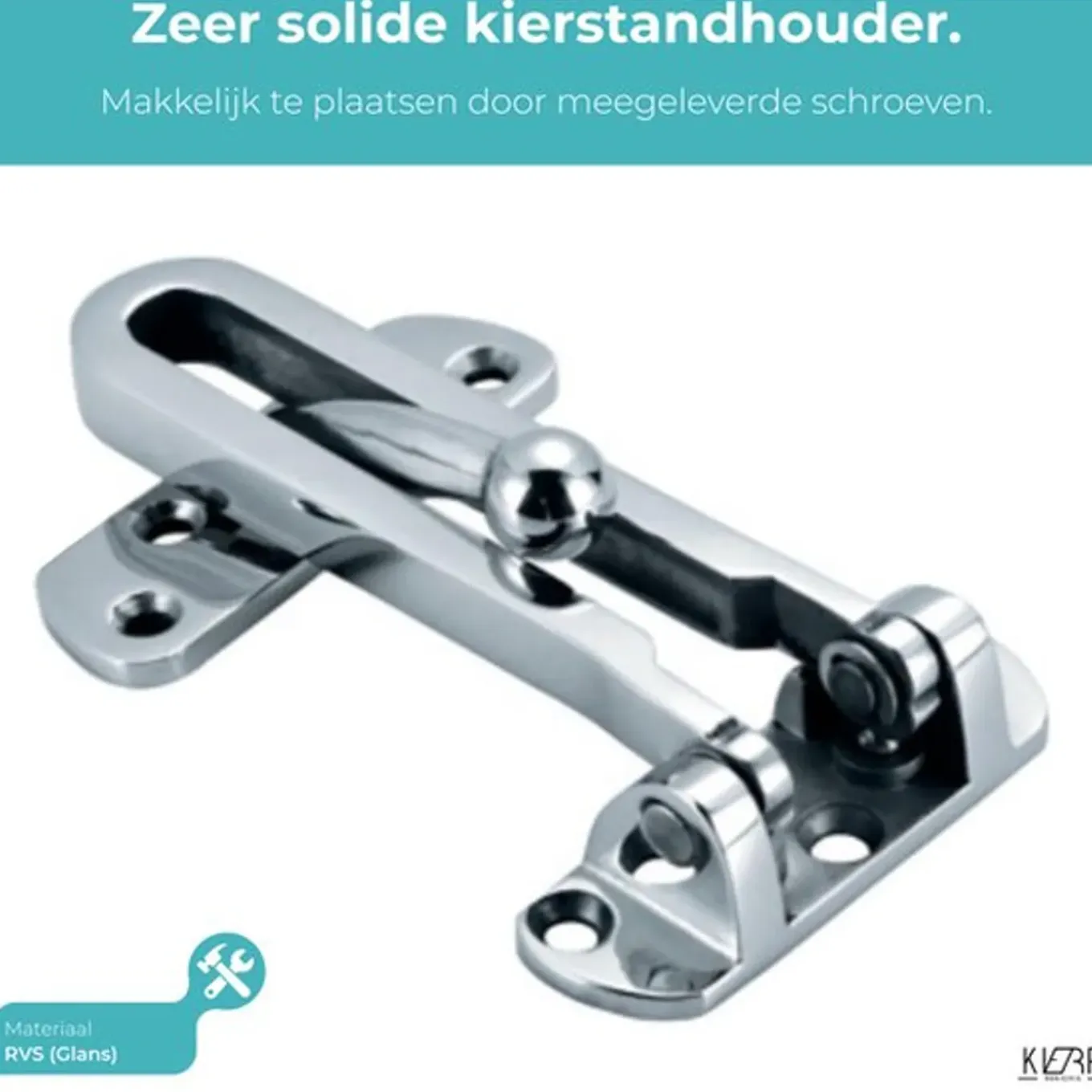 Kierr Guard RVS Kierstandhouder - Deurbegrenzer - RVS - Deurvastzetter- Deurbeveiliging