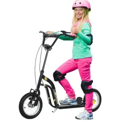 Overig Kinderstep Met Luchtbanden 12 Inch 120 X 58 X 85-95 Cm - Zwart