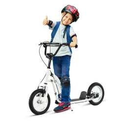 Kinderstep Met Luchtbanden Verstelbaar Wit
