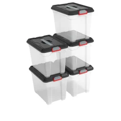 Kis Moover box S transparant zwart 18L