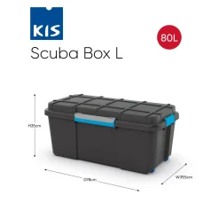 Kis Scuba box L zwart blauw 80L