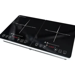 KitchenBrothers Inductie Kookplaat - 2 Pits - Vrijstaand - 1500w + 2000w - Rvs