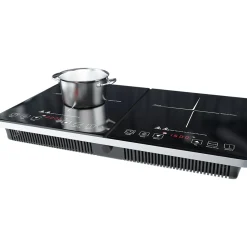 KitchenBrothers Inductie Kookplaat - 2 Pits - Vrijstaand - 1500w + 2000w - Rvs