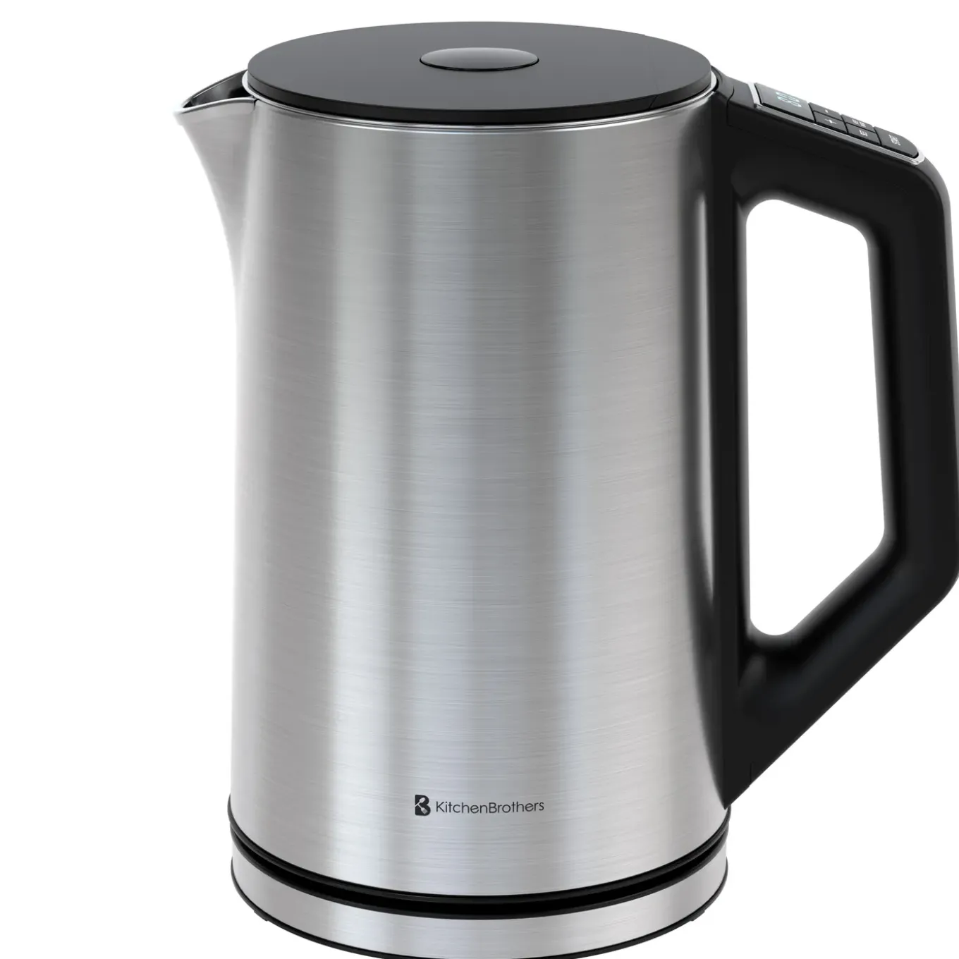 Kitchenbrothers Waterkoker - Elektrisch - 1,5l - Temp.regeling - Dubbelwandig - Rvs