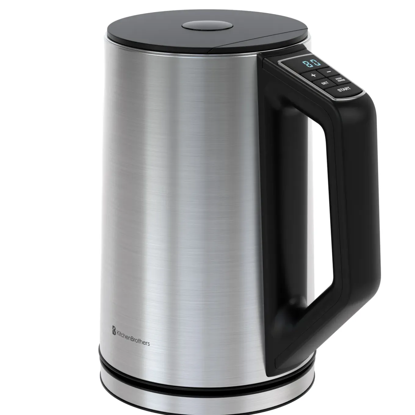 Kitchenbrothers Waterkoker - Elektrisch - 1,5l - Temp.regeling - Dubbelwandig - Rvs