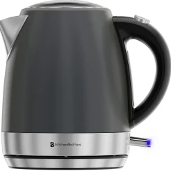 KitchenBrothers Waterkoker - Elektrisch - 1l - Camping - Reis - Kalkfilter -titanium