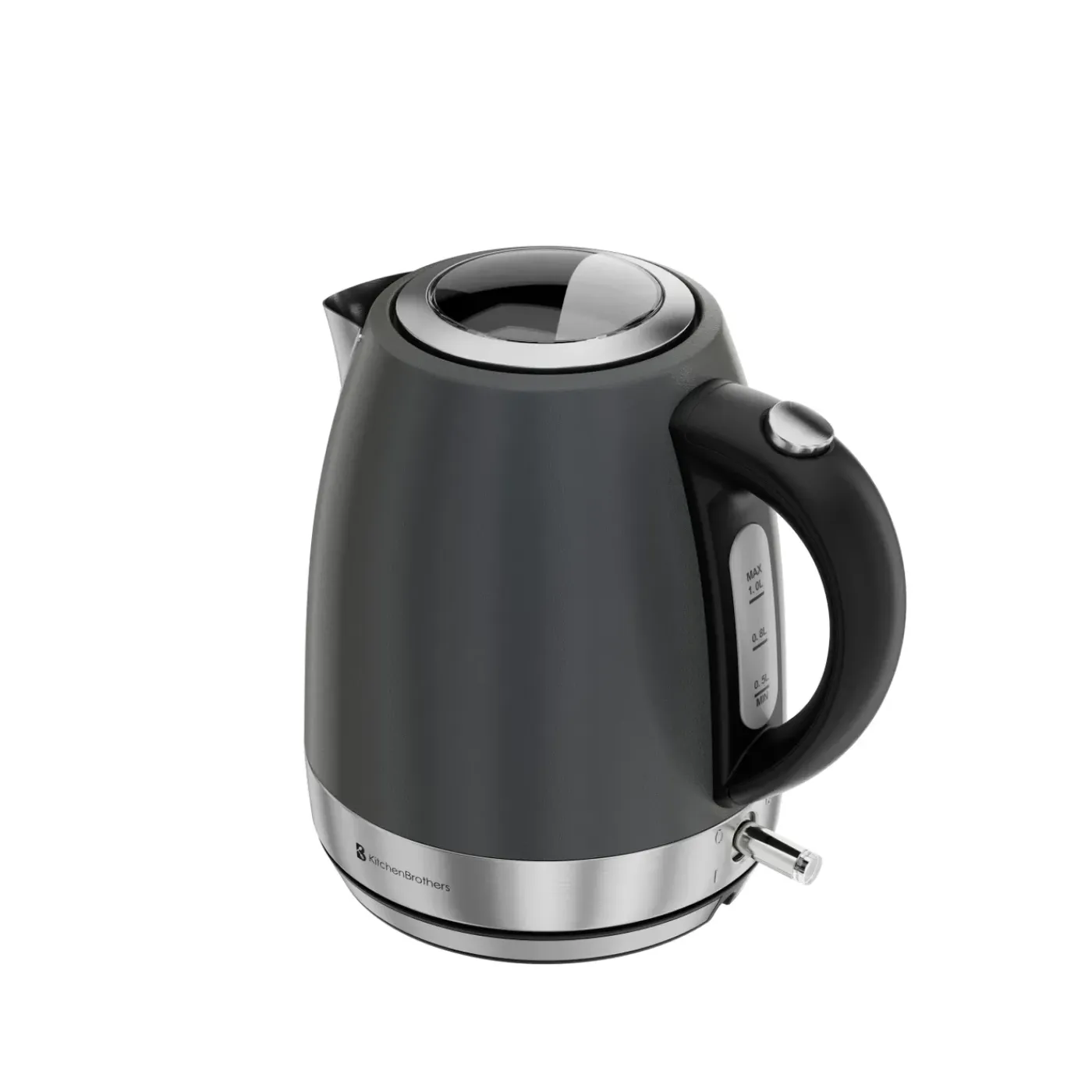 KitchenBrothers Waterkoker - Elektrisch - 1l - Camping - Reis - Kalkfilter -titanium