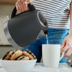 KitchenBrothers Waterkoker - Elektrisch - 1l - Camping - Reis - Kalkfilter -titanium