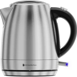 KitchenBrothers Waterkoker - Elektrisch - 1l - Camping - Reis - Kalkfilter - Rvs
