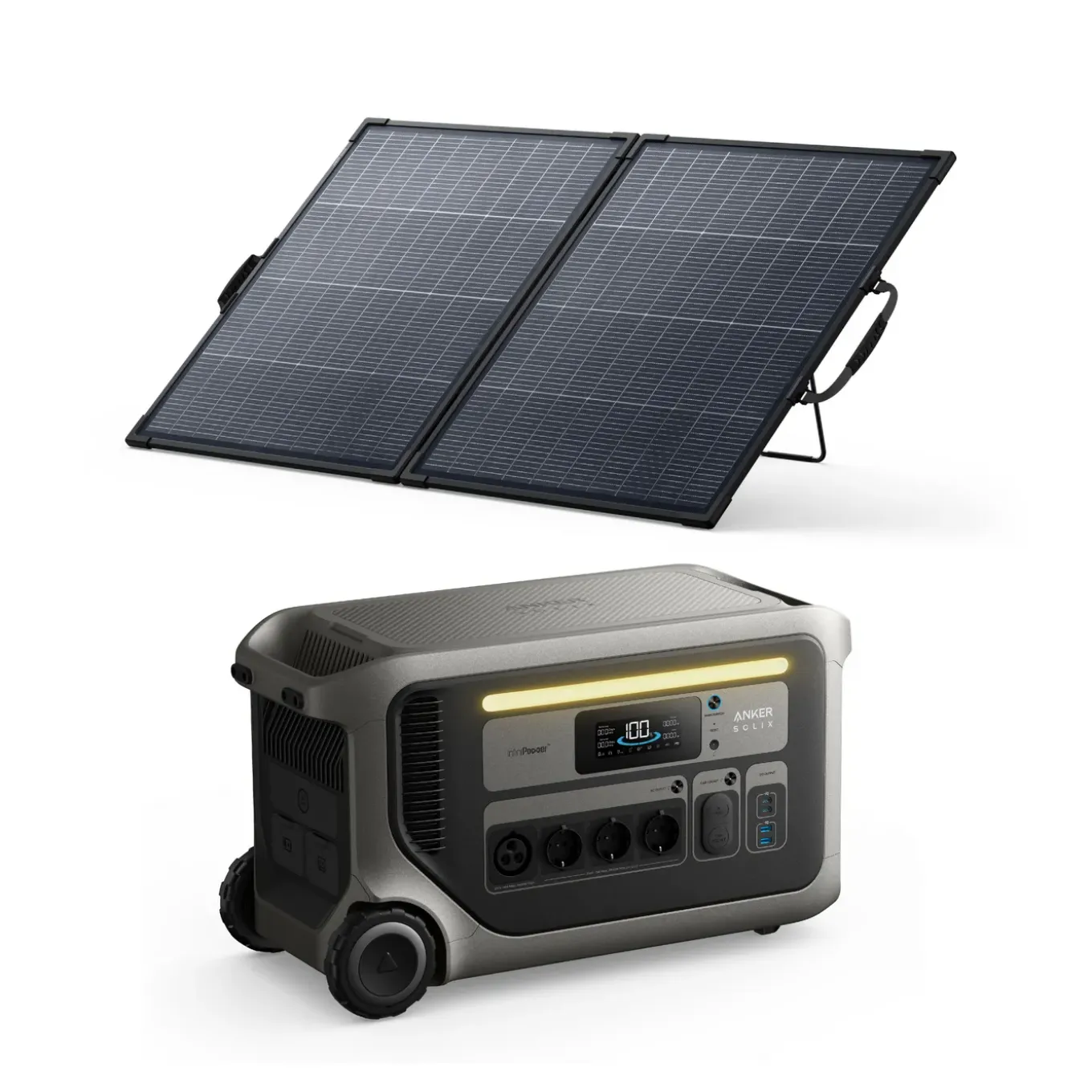 Kit Powerstation Anker Solix F3000 Met Bifaciaal Zonnepaneel 200 W