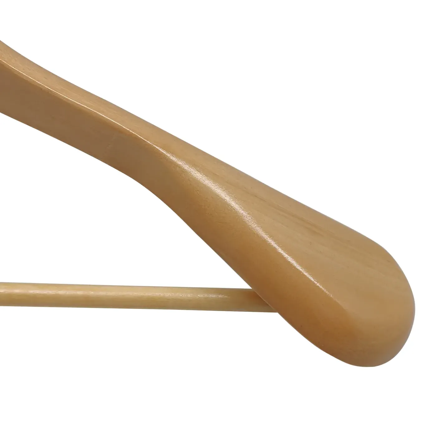 Kledinghangers Spaceo - Hout - draaibare haak, brede schouders - Naturel - Set van 1