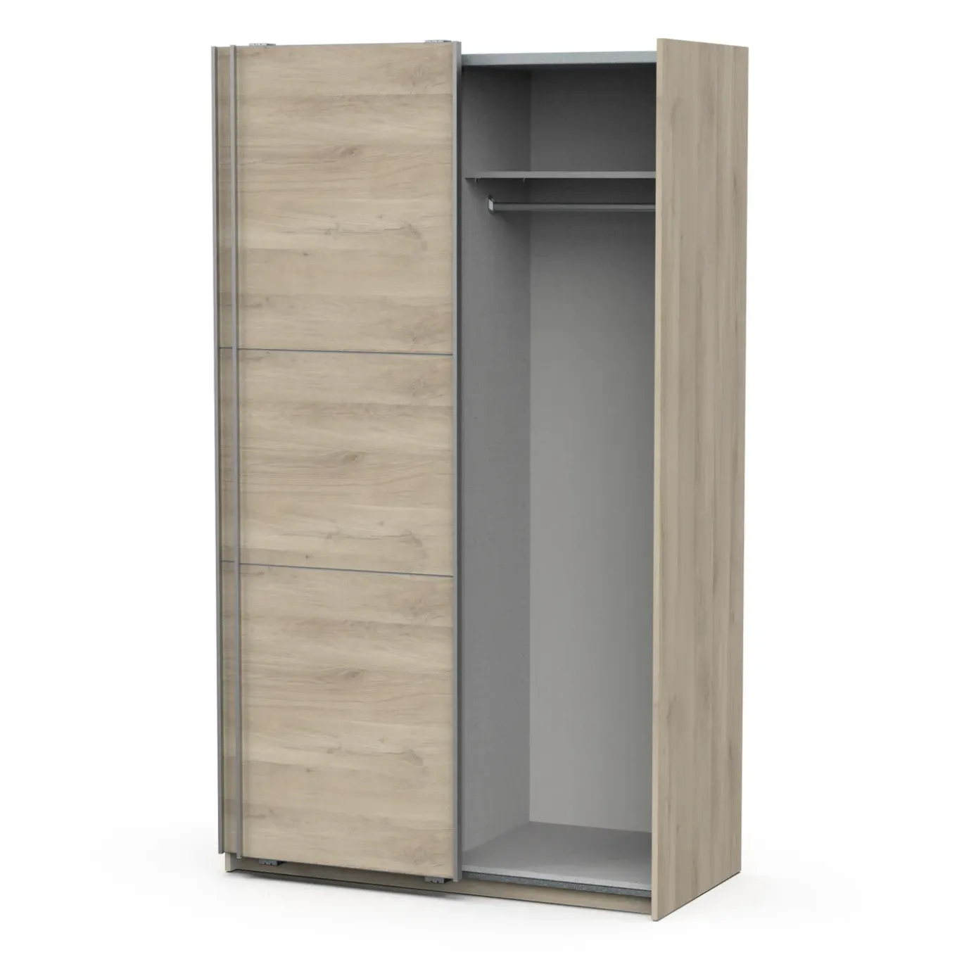 Kledingkast Ghost - met schuifdeuren - eik kronberg - 116x59x203cm