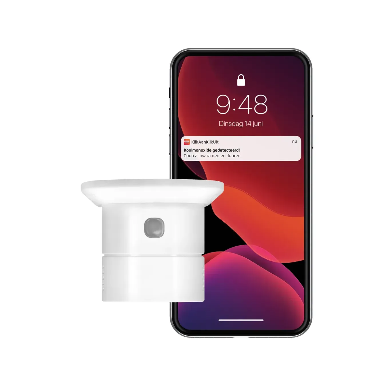 KlikAanKlikUit CO-melder Zigbee - Draadloos - 85dB - Wandmontage