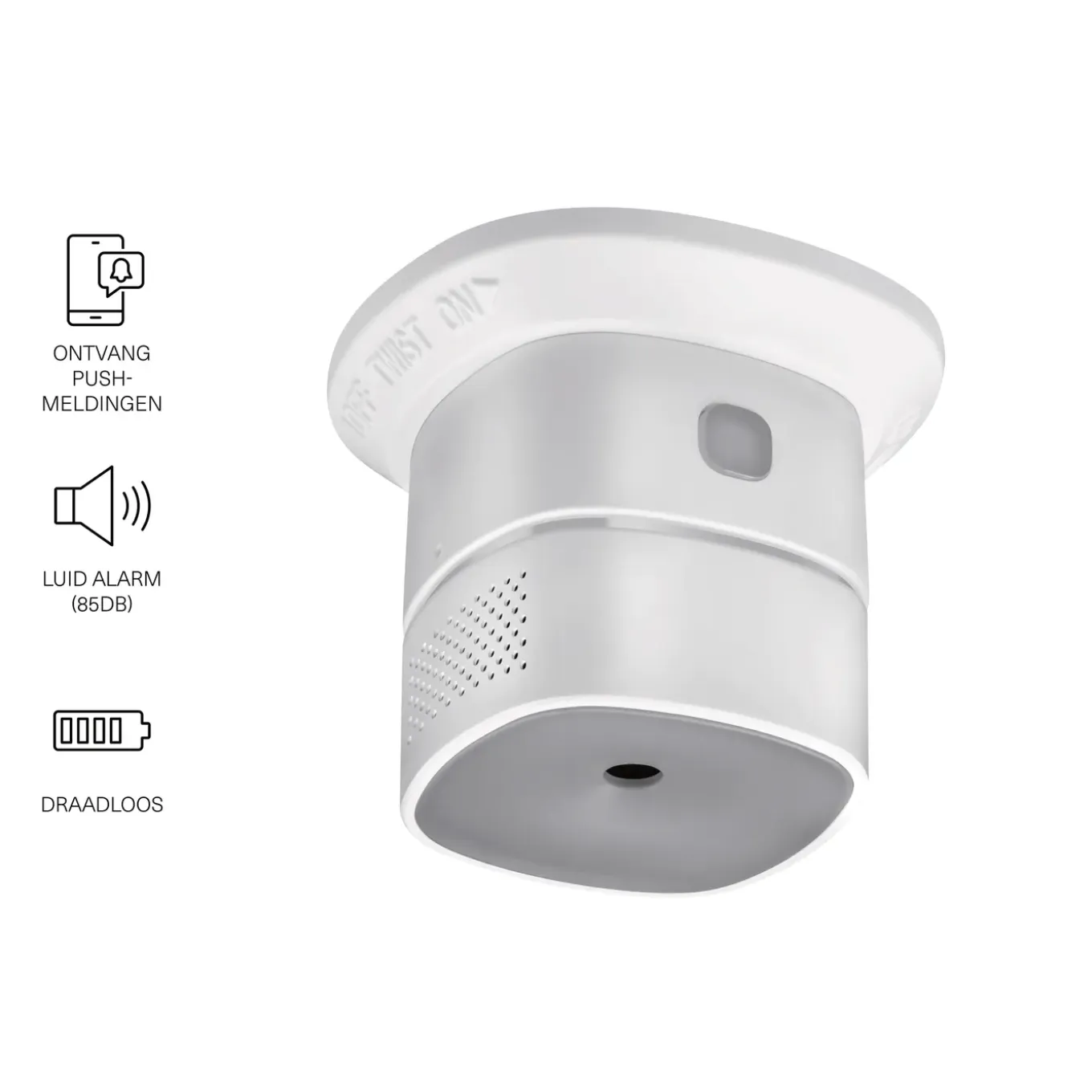 KlikAanKlikUit CO-melder Zigbee - Draadloos - 85dB - Wandmontage