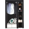 Km3z - Opvouwbare Stoffen Kledingkast - 110 X 45 X 175 Cm - Zwart