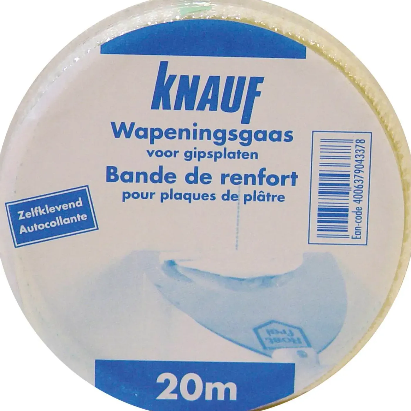 Knauf Wapeningsgaas - Glasvezel – Zelfklevend - Open structuur - 2m