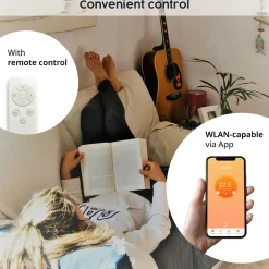 Könighaus Infrarot Könighaus 450w Smart Dual-infraroodverwarming Wit Met Dispaly - Vrijstaand/wandmontage