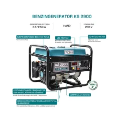 Könner & Söhnen Benzinegenerator Ks 2900 Maximaal Vermogen 2.9 Kw