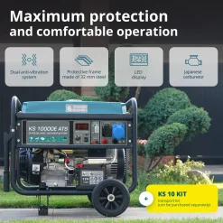Könner & Söhnen Benzinegenerator Ks 10000e Ats Maximaal Vermogen 8 Kw