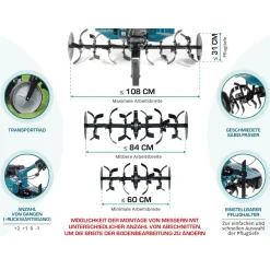 Könner & Söhnen Benzine Grondfrees Ks 7hp-950a 108 Cm