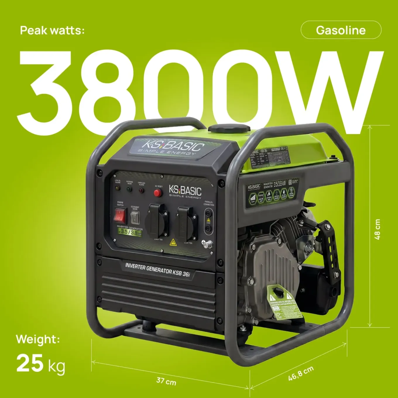 Könner & Söhnen - Invertergenerator - Ksb 36i - Veilige Stroom Voor Elektronica