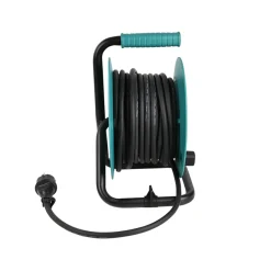 Könner & Söhnen Kabelhaspel Ks Cr-15m, 15 M 3x1,5mm², 3g1,5, 4 Stopcontacten, Ip44, H07rn-f, 3000 W