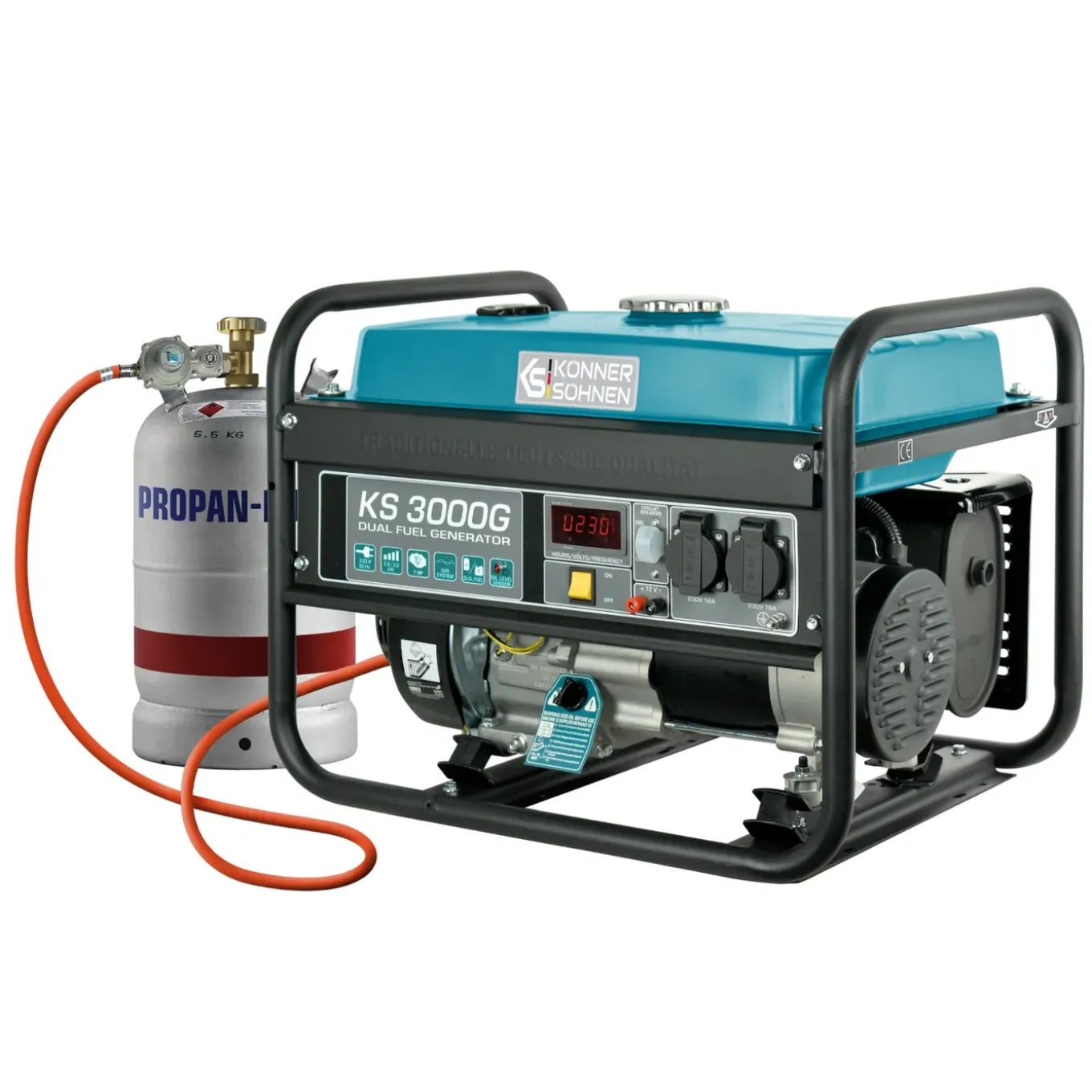 Könner & Söhnen Lpg/benzinegenerator Ks 3000g Maximaal Vermogen 3 Kw
