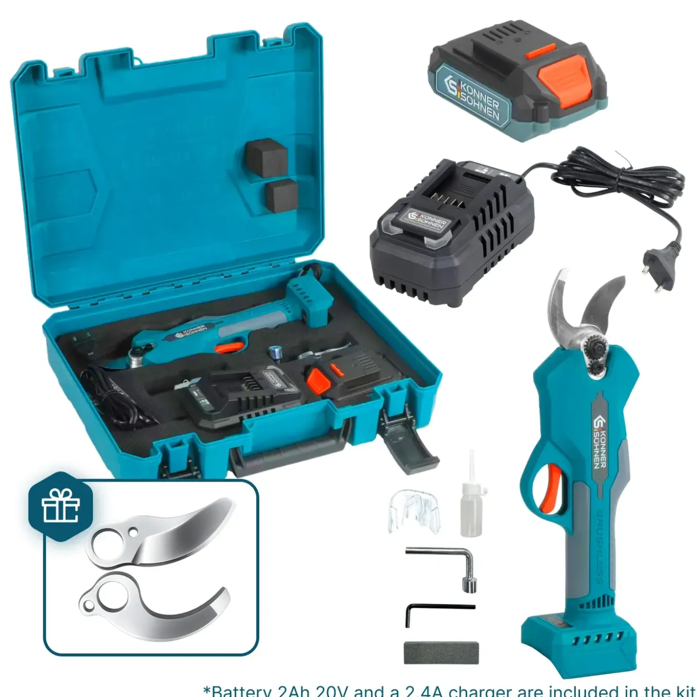 Könner & Söhnen Snoerloze Elektrische Snoeischaar Ks Cps20v-32 Case Plus