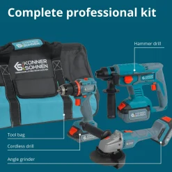 Könner & Söhnen Snoerloze Master Set 3-in-1 Kit Ks Rhagd 20v Set 3 Plus