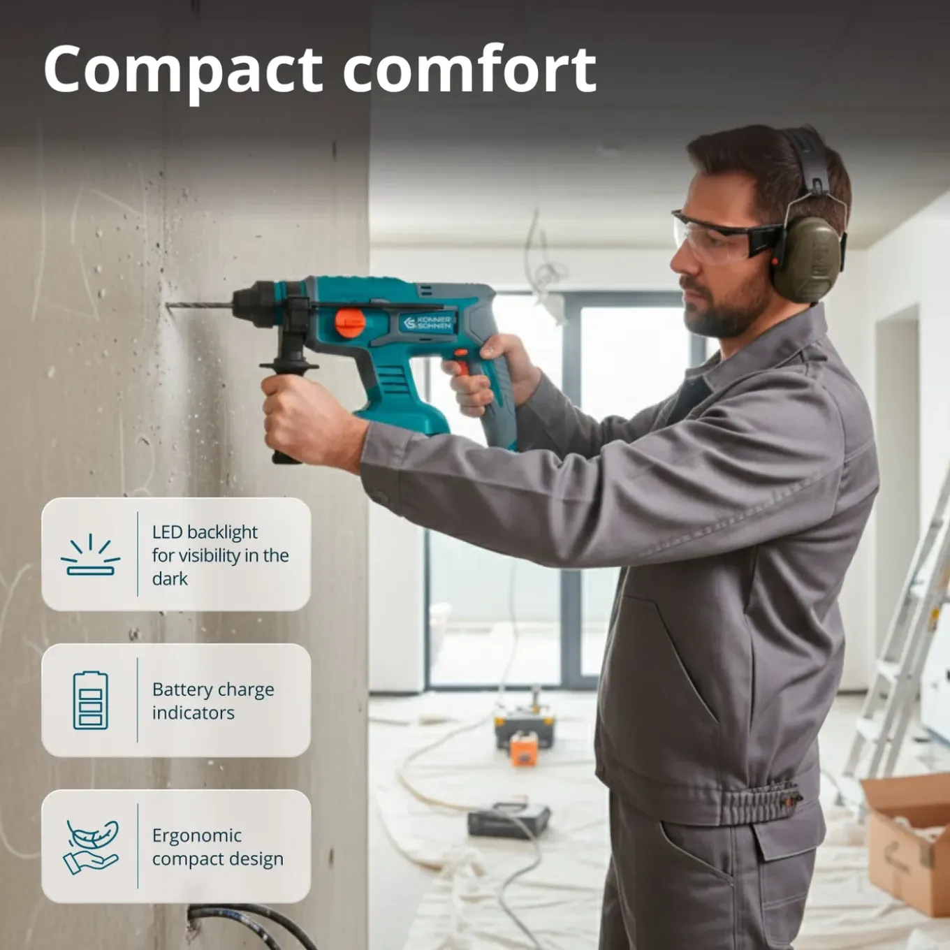Könner & Söhnen Snoerloze Master Set 3-in-1 Kit Ks Rhagd 20v Set 3 Plus