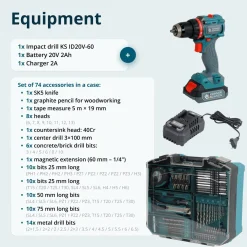 Könner & Söhnen Snoerloze Master Set Ks Id20v-60 Kit 74 Plus