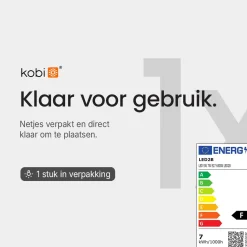 Kobi Led Lamp E27 - 7w 600lm 6500k - Koel Wit Licht - Vervangt 53w - Kaarslamp C37 - 1 Stuk
