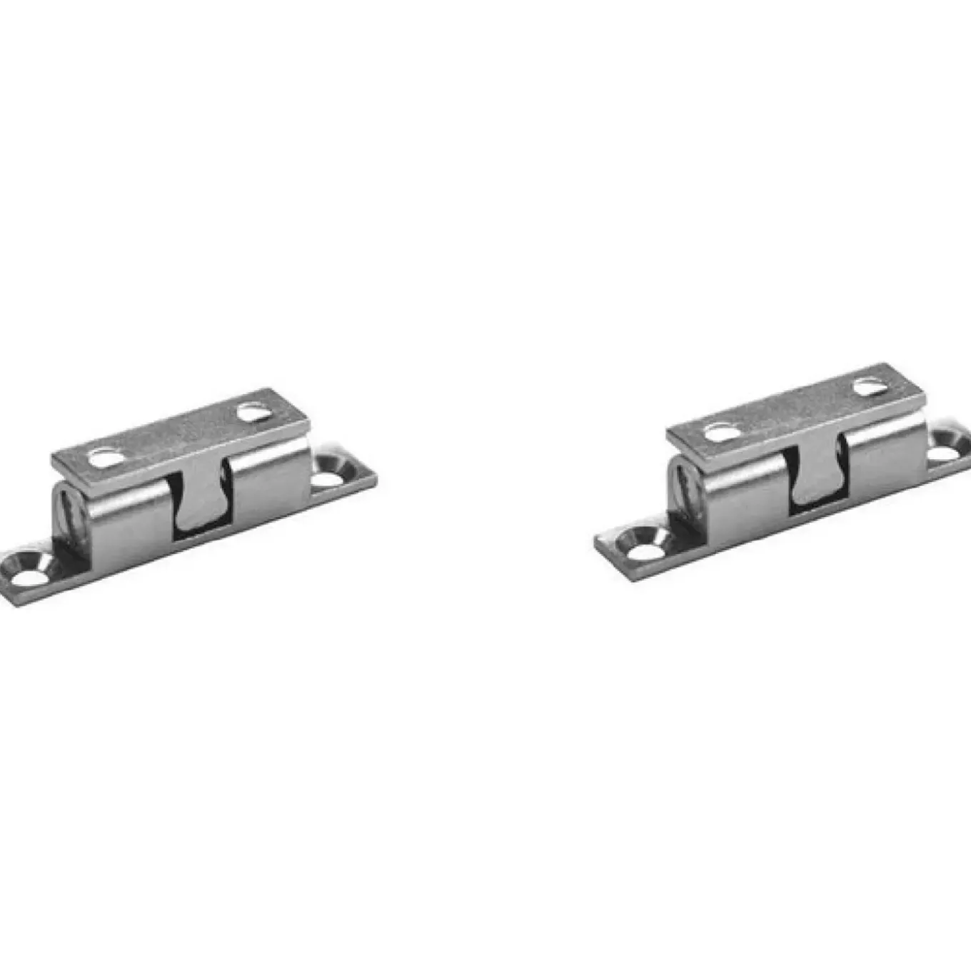 Kogelsnapslot Nikkel 50x8 met Rvs kogels en veer - 2 stuks