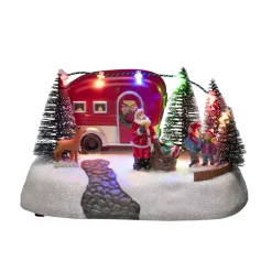Konstsmide Kerstdorp Tafereel - Kerstman -caravan - 18,5 Cm - Led
