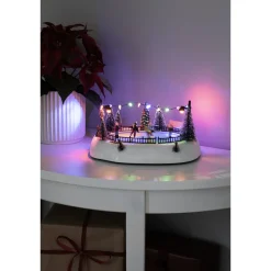 Konstsmide - Kersthuisje Kerstslee - Geanimeerd - Met 12 LEDs - 16cm