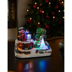 Konstsmide verlichte kersttafereel station muziek LED